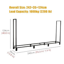 WXPWAMZ Large Outdoor Firewood Rack, Heavy Duty Firewood Stack Storage Rack for Fireplace Patio Deck, Tubular Steel Log Holder