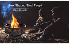 Garden Fire Pit Portable Grill Barbecue Rack Fire Pit Garden Stove Fireplace Iron Brazier Wood Burning Coal Pit Shaped with Spark Screen Cover and Fire Pit Tongs for Camping Backyard