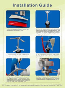 HENGJINGTR 14000W Power Wheels Portable Solar Generator, Wind Turbine Generator 12V 24V Wind Turbine Kit 3-Blade Wind Power Generator MPPT Controller for Homeuse,12V
