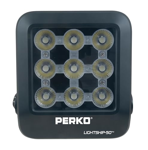 Perko Lightship 50 High Performance LED Floodlight 7,500 Lumens Black