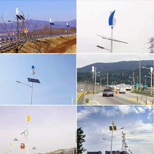 Wind Turbine Generator, 5000W 12V 24V 110V Portable Vertical Helix Wind Power Turbine Kits with Charge Controller for Home RV Boot Hybrid Wind Solar System Black