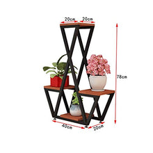 Tiered Indoor Outdoor Plant Stand, Plant Rack Shelf Holder, Patio or Garage Storage Rack, Shoe Organizer, Black Metal Frame (Color : White-Patch Five-Pointed star4) (White Patch Five)
