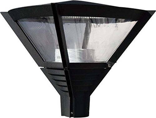 Dabmar Lighting GM564-B Large Post Top Fixture, 100W Hps/De 120V, Black Finish