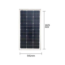 5JJJLOOOPP 50/70/80/100 W 12V Monocrystalline Solar Panel Energy Saving Power Generation System for Home or Outdoor Can be Used to Charge 12v Battery (Long 100W) (Short 100W)