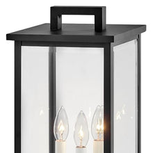Hinkley Weymouth Medium 12V Outdoor Pier Mount Rectangle Lantern, Black