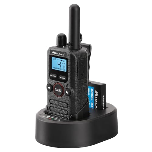 Midland BR180X6BGC Business Radio Walkie Talkie with Earpiece - Black