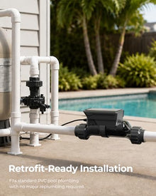TP15 Salt Chlorine Generator for Pools up to 15,000 Gallons, Smart Salt Chlorinator with App Monitoring, ETL Listed, Auto Reverse Polarity Cell, Standard Plumbing Fit