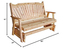 Furniture Barn USA Cedar 5' Fanback Glider, Unfinished