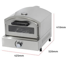 Beachtiful Gas Outdoor Pizza Oven and Grill, Includes Stone, Grill Rack, and Built-in Thermometer, Stainless Steel, for Party Outdoor Cooking Commercial/Home
