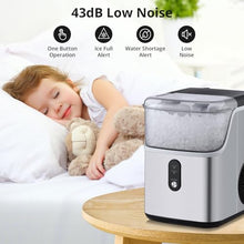 GarveeTech Nugget Ice at Home with Portable Ice Maker - 33 LBS/24H Production, One-Click Operation, Self-Cleaning, Compact Design, and Perfect for Kitchen/Party Use