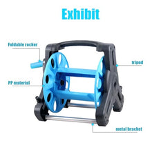 Etsuosy Garden Hose Reel Cart with Crank Handle, PVC Hose and Copper Sprinkler Head, Portable Storage Winding Reel for Outdoor Watering