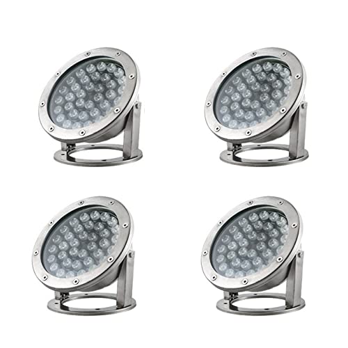 Braiton 4PCS LED Underwater Fountain Light IP68 Waterproof Submersible Spot Light Pond Lights for Aquarium Fish Tank Garden Fountain Pool,Warm,36W