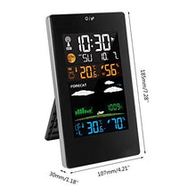 Weather Station 3 Channel Color Screen Weather Clock Indoor and Outdoor Temperature and Humidity Thermometer