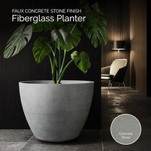 COSAPOTS Lupo Tapered Indoor/Outdoor Planter, 24x18in Concrete Stone