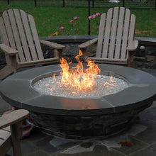 Spotix HPC Penta Match Lit Fire Pit Burner Kit with 24-Inch Stainless Steel Burner and 30-Inch Round Flat Pan, Propane, Polished Chrome, with Flange, Key, Valve, Flex Line and Fittings