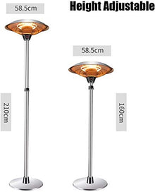 Electric Garden Patio Heaters Height Adjustable Patio Heater Umbrella Telescopic Rod Patio Heaters Outdoor Indoor Commercial Umbrella Stainless Steel