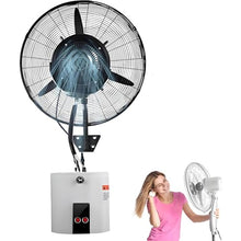 Outdoor Misting Fan, 3-Speed Waterproof Wall Mount Oscillating Fan for Patio Cooling, with 15L Water Tank & Automatic Filling, Adjustable Mist for Patio, Deck, Garage,81cm/31.9in