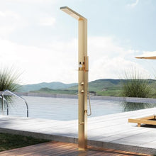 Onwowsun 316 Stainless Steel Villa Garden Floor-Mounted Shower Set for Swimming Pools and Beaches, Gold
