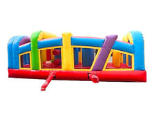 Pogo Bounce House Crossover Rainbow Inflatable Obstacle Course 19.5x8x7.5 Ft