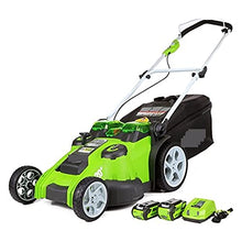 AMYYTL Electric Lawn Mower 40V 20-Inch Cordless Push Lawn Mower, 4.0Ah + 2.0Ah Battery and Charger Included Noise-Free and Low Maintenance