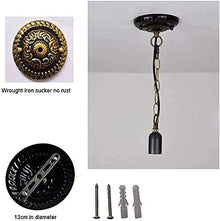 FSunKoFu Tiffany Chandelier, 16-Inch European Wrought Iron Balcony Warm Color Art Stained Glass Dragonfly Ceiling
