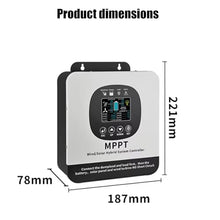 HENGJINGTR 0-35A Intelligent MPPT Solar Charge Controller 12V/24V/48V Solar Panel Charge Controller Regulator W/LCD Screen Suitable for Wind/Solar Power Generation Systems,35a