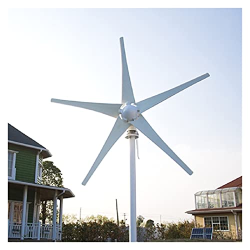 Wind Generator Windmill Generator for Hybrid Solar Wind Power Generation System Combine with Hybrid Charge Controller for Marine, RV, Home, Windmill Generator Suit (Free Controller 6 blades 800W)