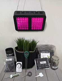 THEBUDGROWER Complete Grow Tent Kit - 300 Watt LED Grow Light, Rope Hangers, Grow Plant Pot Soil, Heat & Humidity Monitor, Electronic Timer & More - Easy Indoor Setup Grow Kits