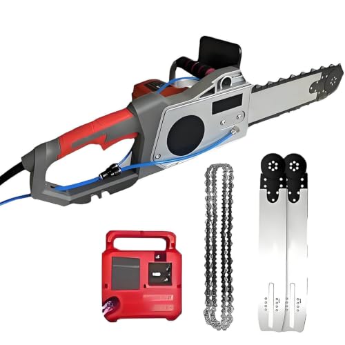 5800/6500W Electric Diamond Concrete Chain Saw, Handheld Brushed Chainsawwith Water Fed Dust Suppression for Granite, Reinforced Concrete
