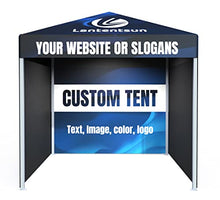 LANTENTSUN 10x10ft Custom Print Advertising Tent with 3pc Full Sidewalls Custom Color