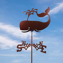 Whale Weathervane Shark Weather Vane Dolphin Ornaments with Arrow Wind Vane Measuring Tool Wind Direction Indicator for Roof Backyard (B) (A)