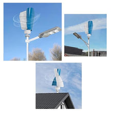 Wind Turbine Generator Kit, 14000W 12V/24V/48V 2 Blade Portable Vertical Helix Wind Power Turbine Generator Kit with Charge Controller, Nature Power System for Marine RV Home Industrial Energy(Teal,12