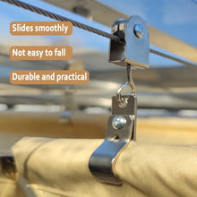 Retractable Roman Sail Shade, Slide Wire Wave Shade Sail Sun Shade Sail UV Resistant Sun Protection Wave Canopy Cover with Mounting Kit for Pergola, Porch, Terrace Garden(W1.3*L13m/W4.26*L42.65ft)