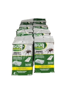 Bug Shield Sticky Glue Traps 12 Pack Glue Boards, Bulk Pack 50 Boxes / 600 Bug Traps. All Types of Incets, Spiders, Cockroaches, Ants, Cave Crickets, and More.Professional Strength Glue.