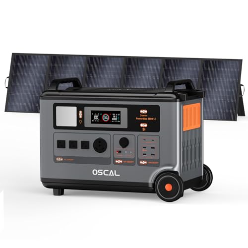 PowerMax 3600 SE Power Station, 3600W Output, 3600Wh LiFePO4, EPS, APP, Solar Generator for Power Outage, Emergencies (PowerMax 3600 SE+500)