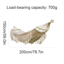 Canvas Hammock Outdoor Camping Travel Lightweight Machine Washable Portable Sturdy Multifunctional Tree Hammock