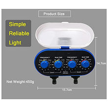 Ball Valve Electronic Automatic Watering Two Outlet Four Dials Water Timer Garden Irrigation Controller for Garden, Yard