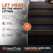 HeatTrak Heated Snow Melting Mats Stair Kit | 3 Stair Mats (10"x30") and 1 Power Unit | Heated Outdoor Mats for Stair Snow and Ice Melting