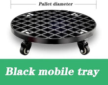 SHAOMABA Plant Stand Planter Caddy with Locking Wheels,Round Flower Pot Rack Planter Trolley with 360° Rotating Casters Rolling Tray(51cm)