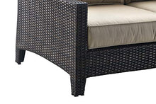 Serta Tahoe Brown Resin Wicker Outdoor Patio Furniture Collection, Porch or Pool, Garden, All-Weather with Thick Seat Cushion, Loveseat