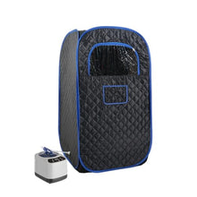 POGHDBXA Sauna Accessories, Portable Steamer Sauna Tent Foldable One Person Full Body Spa for Detox Therapy Without(Blue)