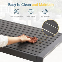 callmego Stylish All-Weather Metal Patio Ottoman with Thick Cushioned Seat for Outdoor Living Spaces and Backyard Relaxation (Gray+Gray + Olefin-3)