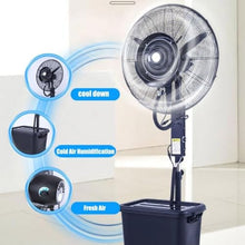 JDXQBLD Patio Misting Fan with 11 Gallon Water Tank, Heavy Duty Industrial Spray Fan for Greenhouse & Outdoor Cooling，750mm/30