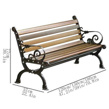XRXwuf689 Outdoor Garden Bench Garden Outdoor Backrest Benche, Leisure Chair Cast Aluminium, Patioen Balcony Chair Park Bench(Large)