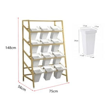 Flower Stand Outdoor - Moving Metal Plant Stand with Wheels, Plant Stand Indoor, Multi-Layer Flower Display Stand, Garden Plants Cart with 20pcs Plastic Buckets for Fresh Flower, 75*56*148cm