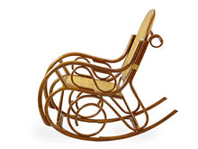 Wickerix Milano Rocking Chair, Natural Rattan Wicker Handmade, ECO, Colonial Color