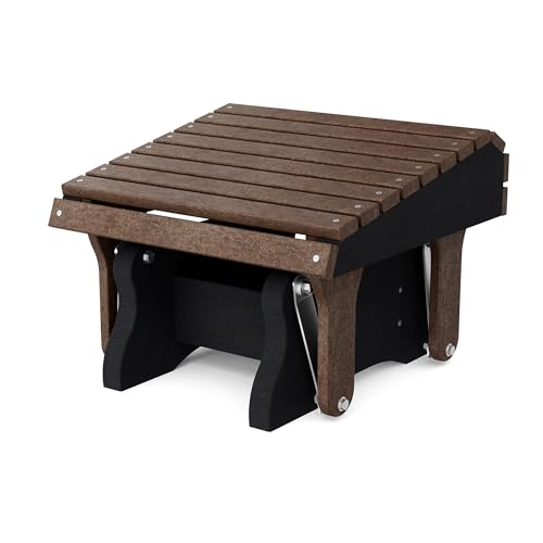 Wildridge Heritage Gliding Footrest, Tudor Brown and Black - Outdoor Weather Resistant Recycled Plastic Furniture for Patio