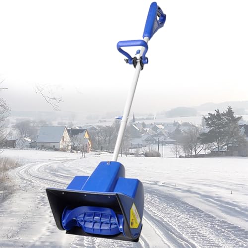 GESAIDES Snow Shovel, Cordless Electric Snow Shovel, with 28cm Width, 17.8cm Depth, 8m Throw Distance, Snow Blower Shovel, for Patio Deck Driveway(2 Battery)