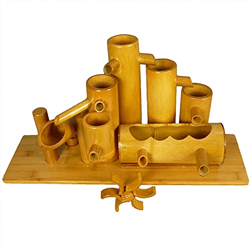Bamboo Fountain Decor,Garden Water Feature,with Water Pump,Outdoor Flowing Zen Garden Decoration