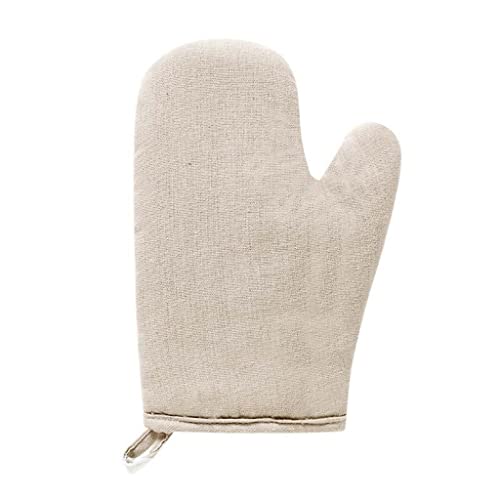 AFPSDLFJDLS Heat Resistant Glove Cotton Linen Kitchen Cooking Microwave Gloves Baking BBQ Potholders Oven Mitts
